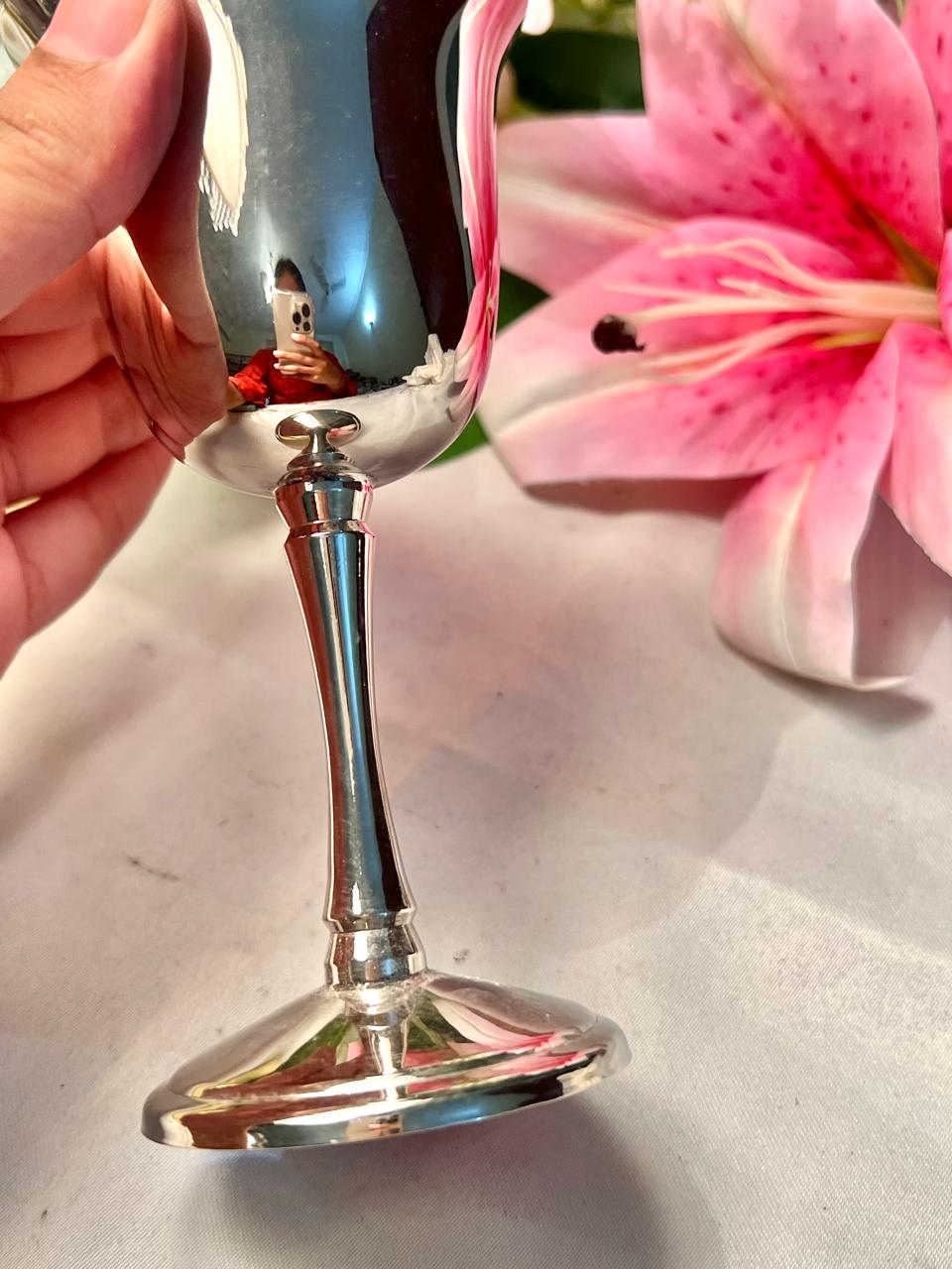 Vintage Silver Metal Goblet Approx. 14cm