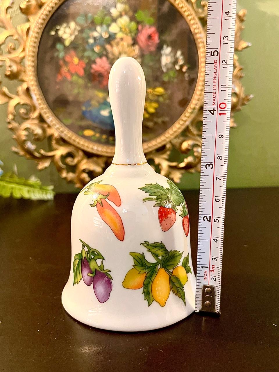 Fruit Pattern Porcelain Collectible Bell