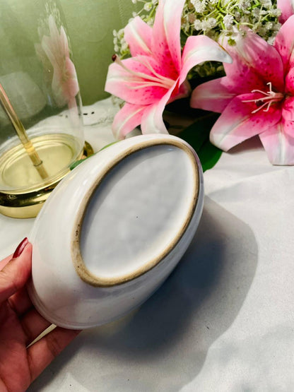 White Oval Ceramic Serving Dish – 6.5 Inch