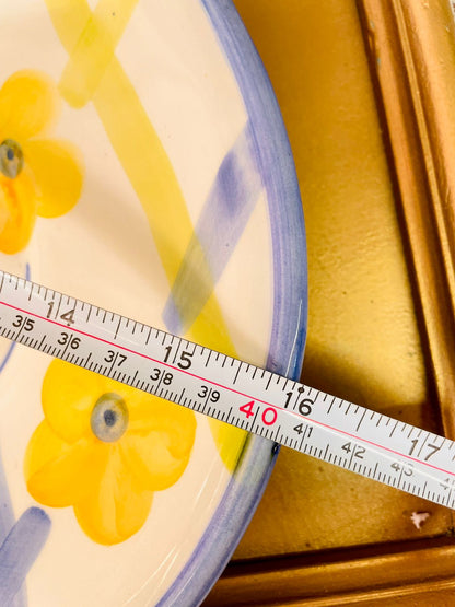 Hand Painted Portuguese Ceramic Oval Serving Dish