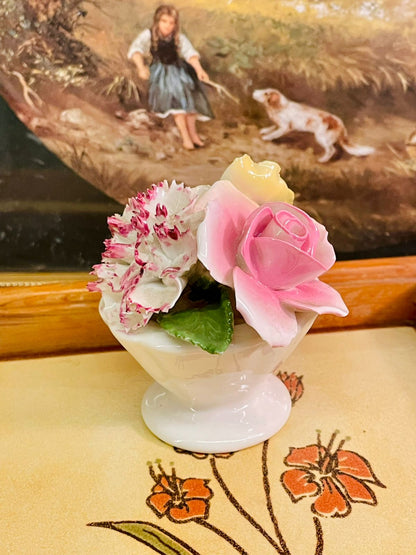 3d Floral Decor Piece, Bone China Flower Vase – Made in England