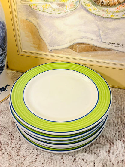 Rayware Lime Green Plates & Bowls Set — 6 Plates + 5 Deep Plates