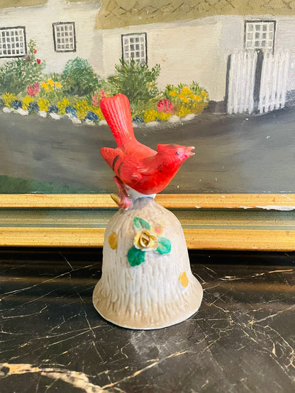 Vintage Towle Red Dove Bird Porcelain Bell – Flower Bell Collectible