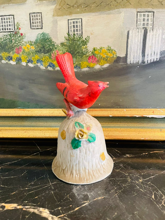 Vintage Towle Red Dove Bird Porcelain Bell – Flower Bell Collectible