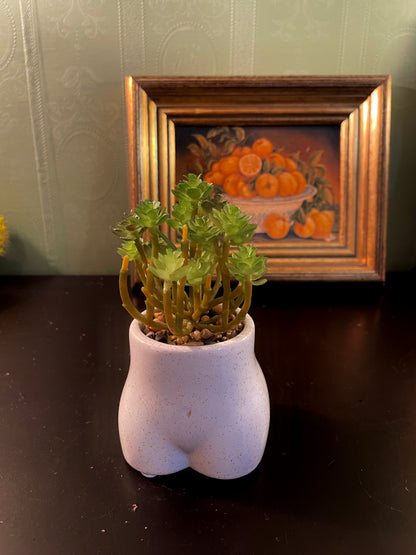 Artificial Succulent in Novelty Body Planter 6 Inch