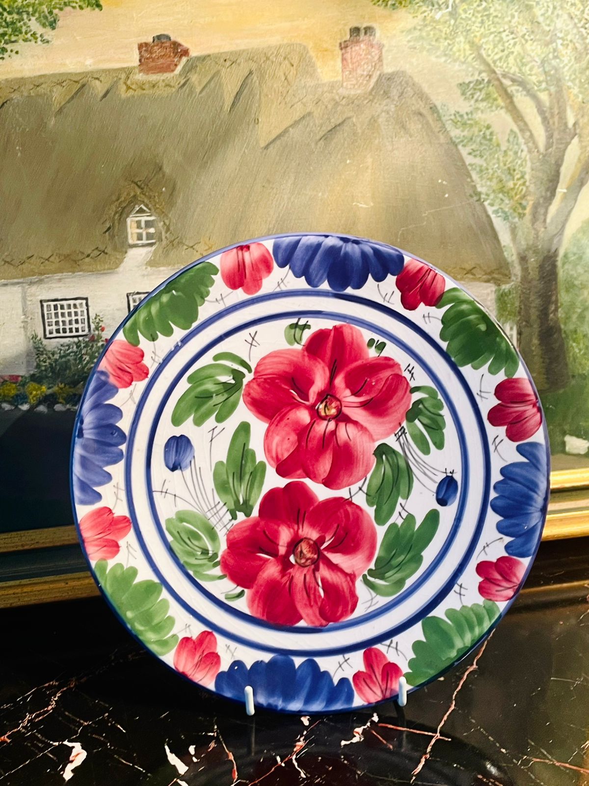 #VintagePlate #HandPaintedPlate #PorcelainDinnerware #EnglandPorcelain #TableDecor #AntiqueCrockery #FloralPlate #LuxuryDining #WallDecorPlate #CollectibleCrockery