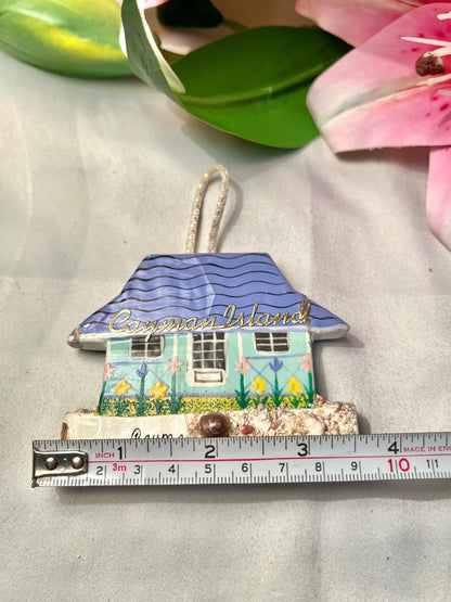 Cayman Islands Handmade Cottage Hanging Ornament 4"
