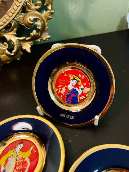 Wonderful Korea 24K Gold Mini Decorative Plates – Set of 3