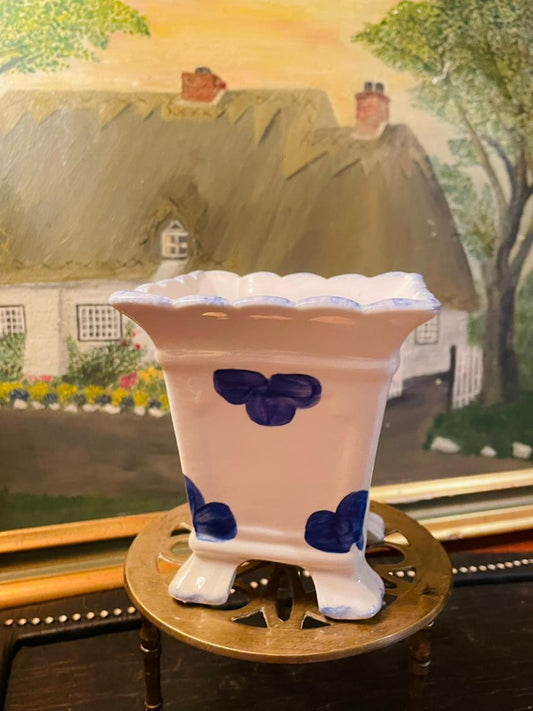 Blue White Planter, Ceramic, Planters, Flower Pots