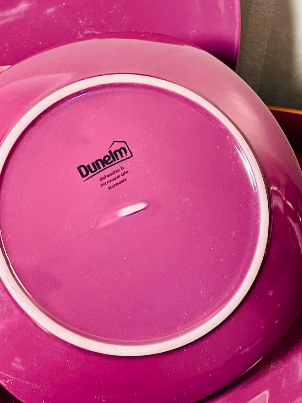 Dunelm Magenta Pink Square Ceramic Plates 8 Inch – Set of 3