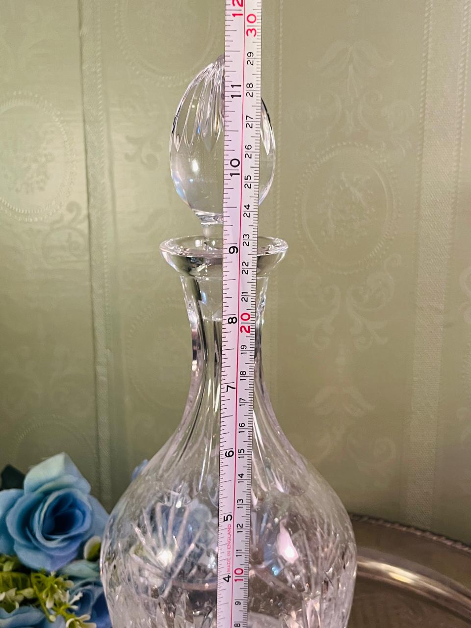 Vintage Cut Crystal Decanter 30 cm Flame Stopper