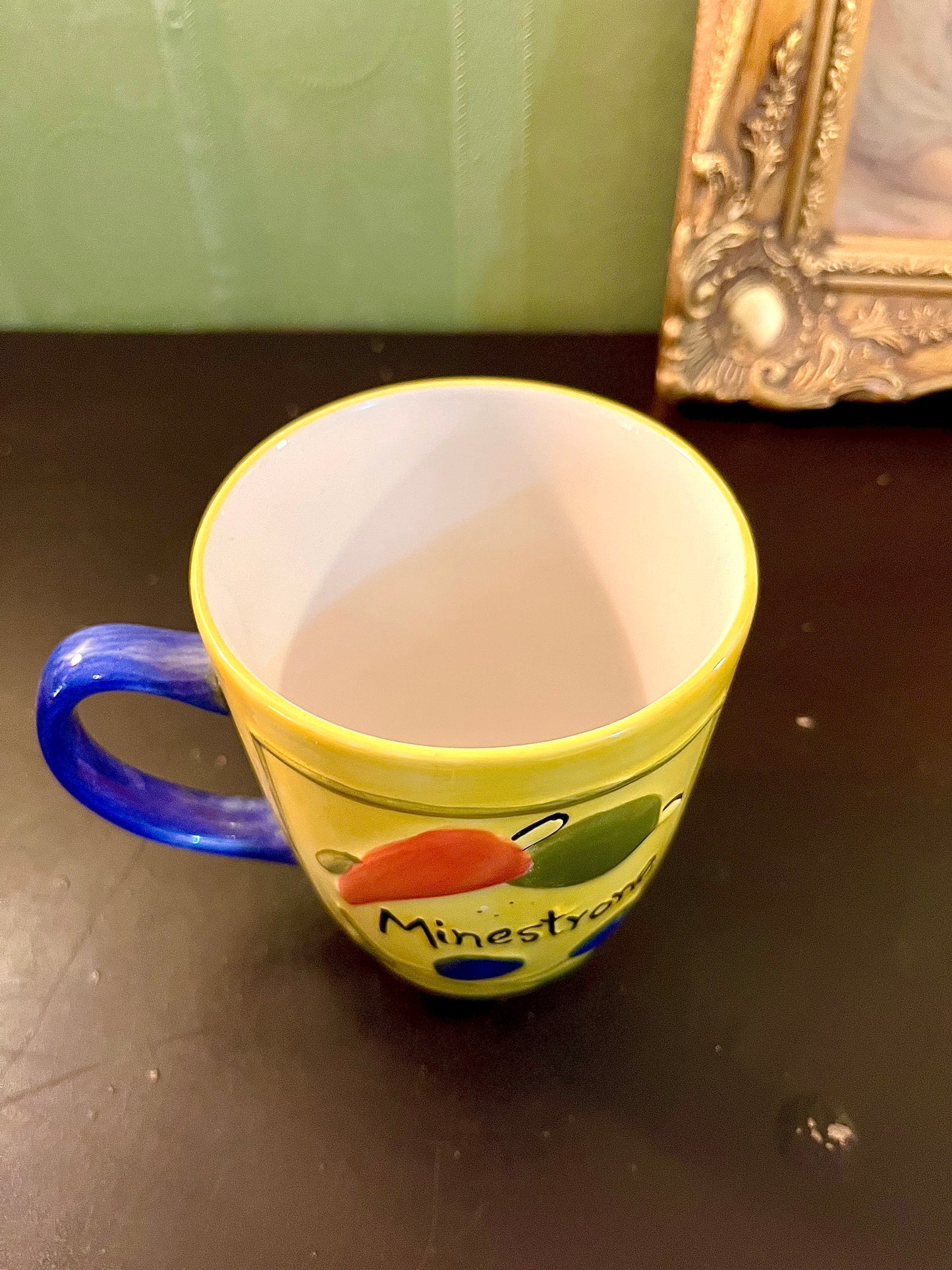 Hand Painted Minestrone Soup Ceramic Coffee Mug 12cm