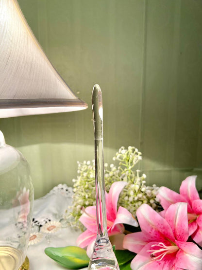 Tall Clear Crystal Decor 11.5"