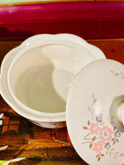 Floral Oven-Safe Casserole Dish with Lid