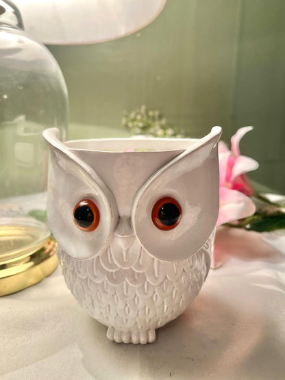 White Owl Decorative Holder – Approx. 5 Inch