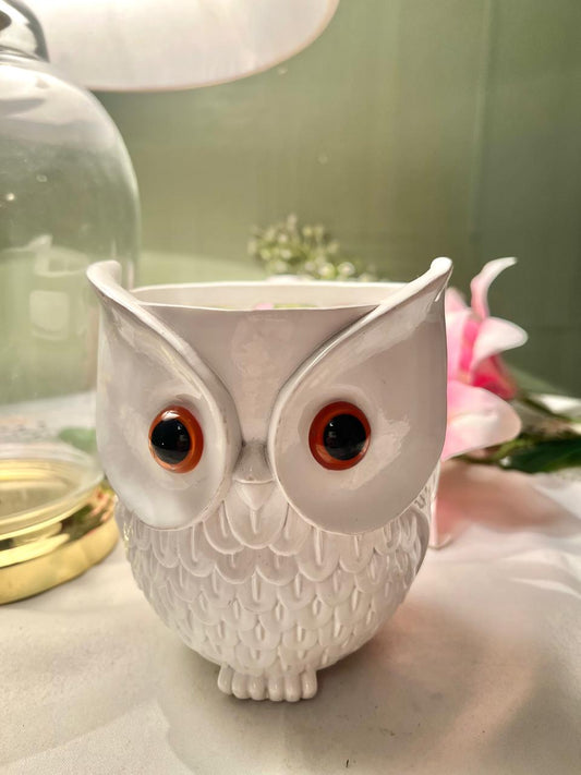 White Owl Decorative Holder – Approx. 5 Inch