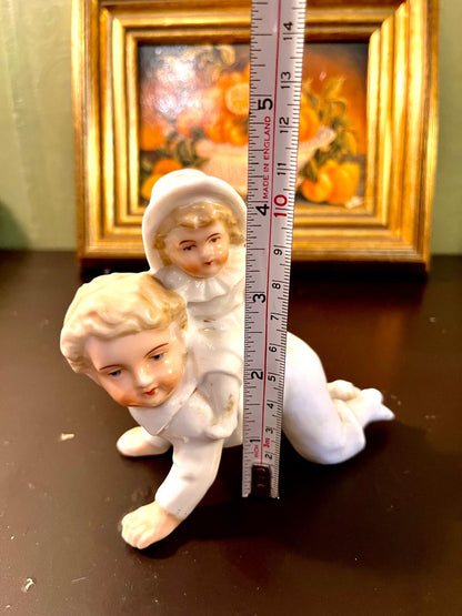 Vintage Porcelain Crawling Children Figurine – 4 Inch