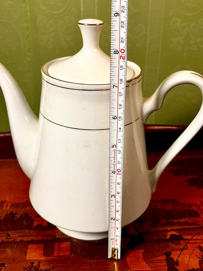 Crown Ming Fine China Coffee Pot with Gold Trim
