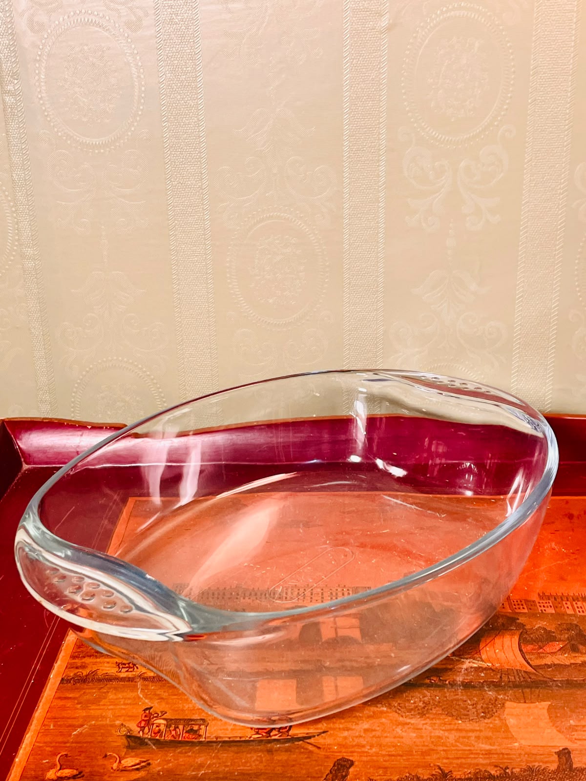 PYREX Large Deep Clear Oven-Safe Round Baking Dish 12"