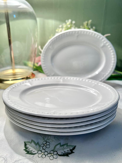 Churchill White Platers Set of 6 Made in England - 20 cm