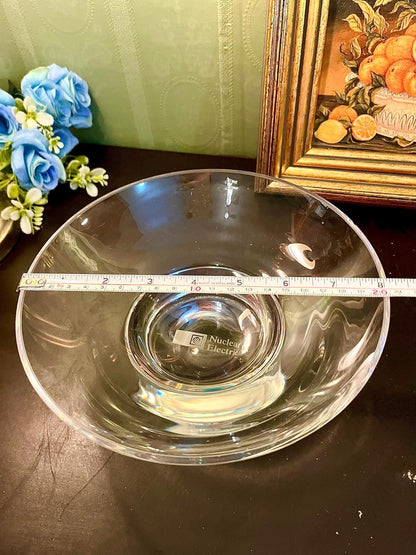 Vintage Nuclear Electric Glass Presentation Bowl 20 cm