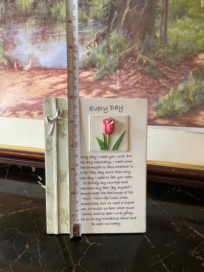White Ceramic Everyday Frame with Tulip Flowers Print