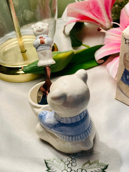 Boots Teddy Bear Egg Cup Set with Spoon & Original Box 10 cm