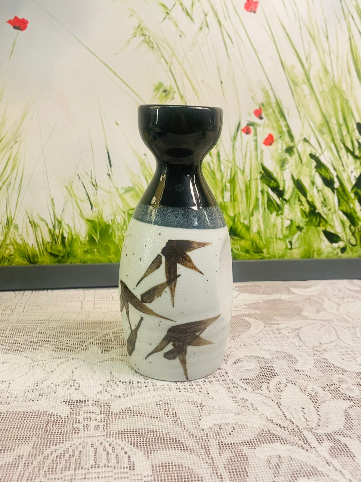Vintage Japanese Style Sake Set with 4 Glass