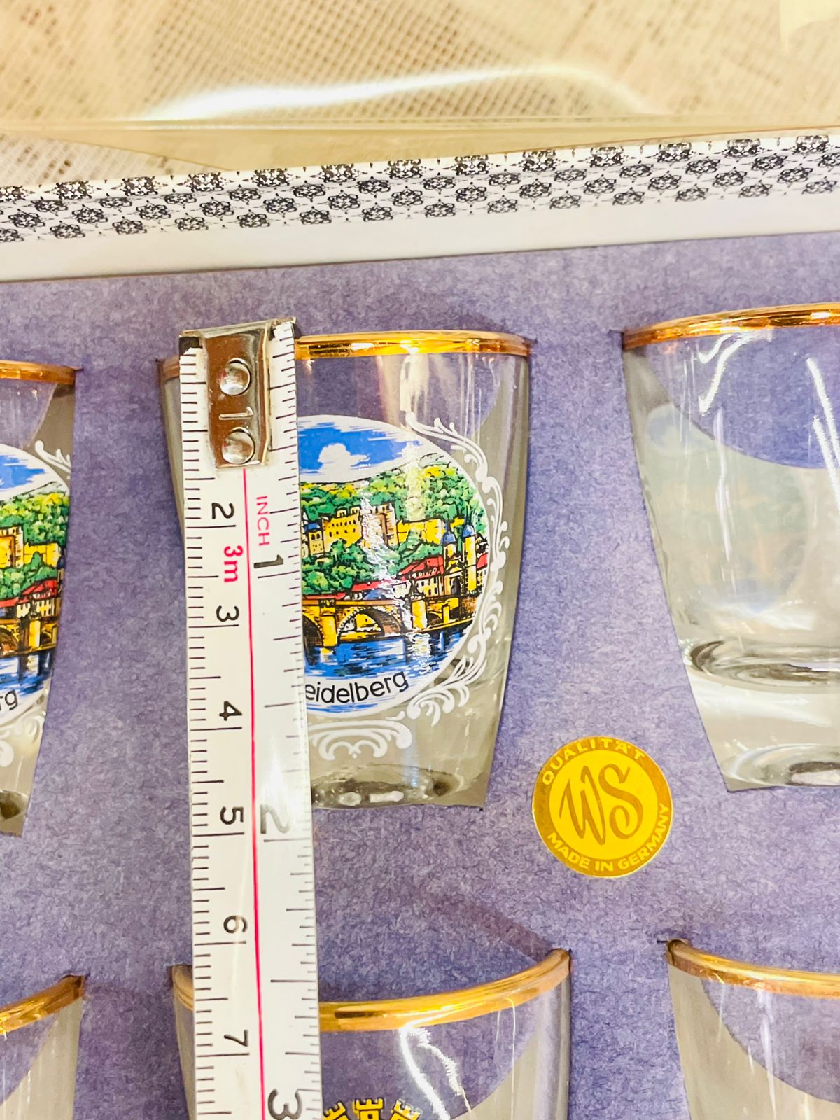 Vintage Heidelberg Shot Glass Set Made in Germany