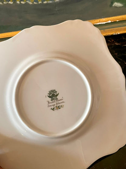 Tuscan Fine English Bone China “Bridal Flower – Orange Blossom” Square Plate – England