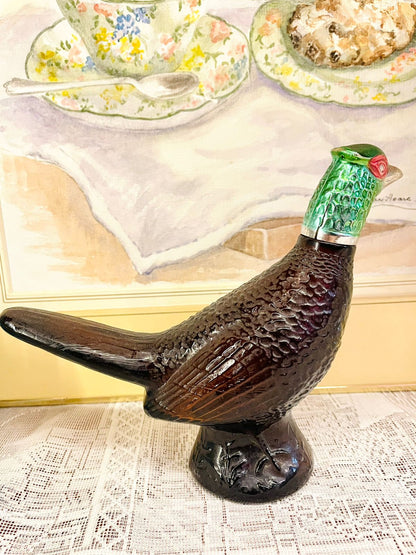 Vintage Avon Pheasant After Shave Lotion Bottle - Unique Ceramic Pheasant Figurine