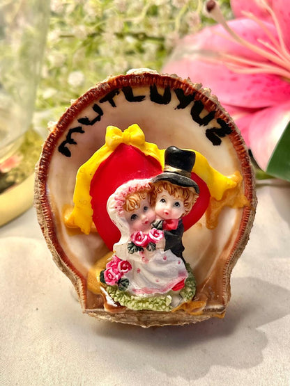 Vintage Wedding Couple Miniature Figurine 8 cm