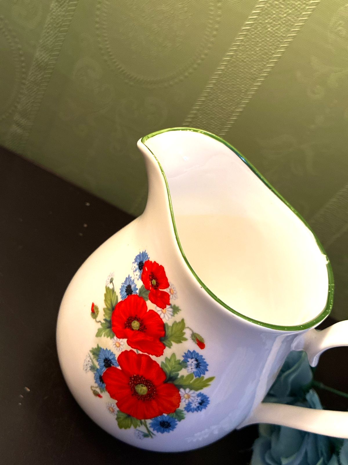 Kirsty Jayne Staffordshire Poppy Jug Fine Bone China