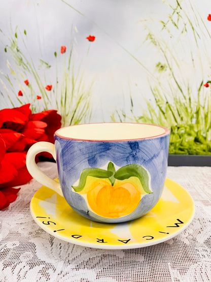 Whittard of Chelsea Hand-Painted Cup & Saucer