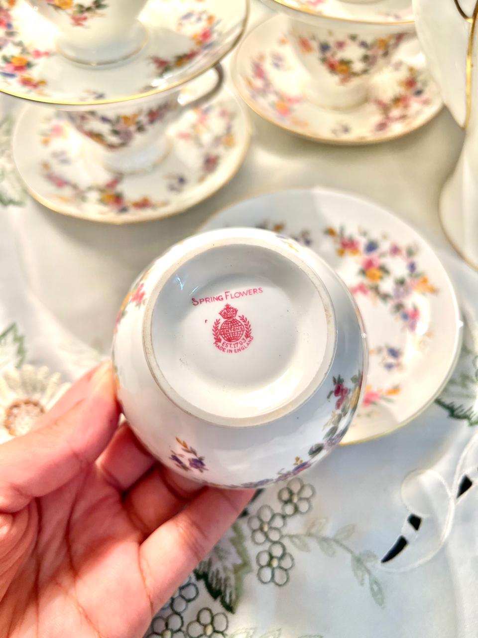 Fenton Spring Flowers English Coffee Set – 10 Pieces