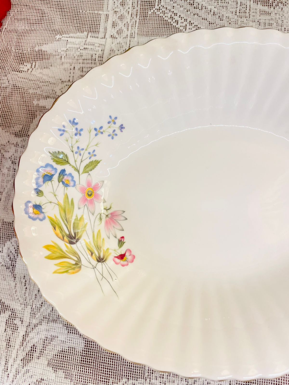 Richmond Wild Anemone Bone China Vintage Serving Bowl
