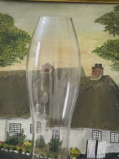 Tall Curved Glass Vase – 12” Elegant Clear Flower Vase | Made in England