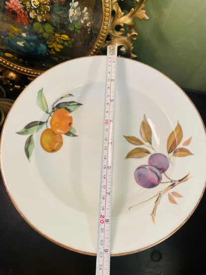 Royal Worcester Evesham Fruit Rimmed Deep Plates Set of 2