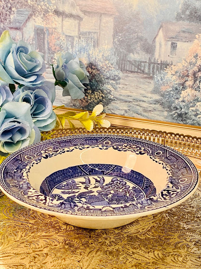 Old Willow Bowl Made in England Washington Vintage