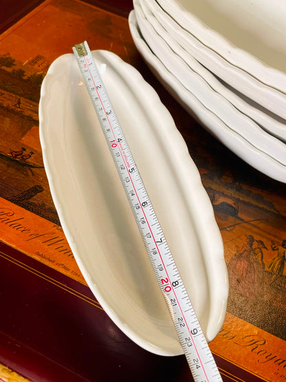 White Oven-Safe Oval Baking Dishes – 6 Pieces, 23 cm