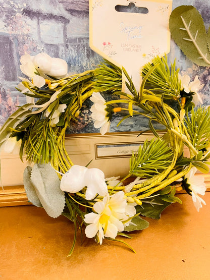Spring Time Easter Floral Wreath 7"