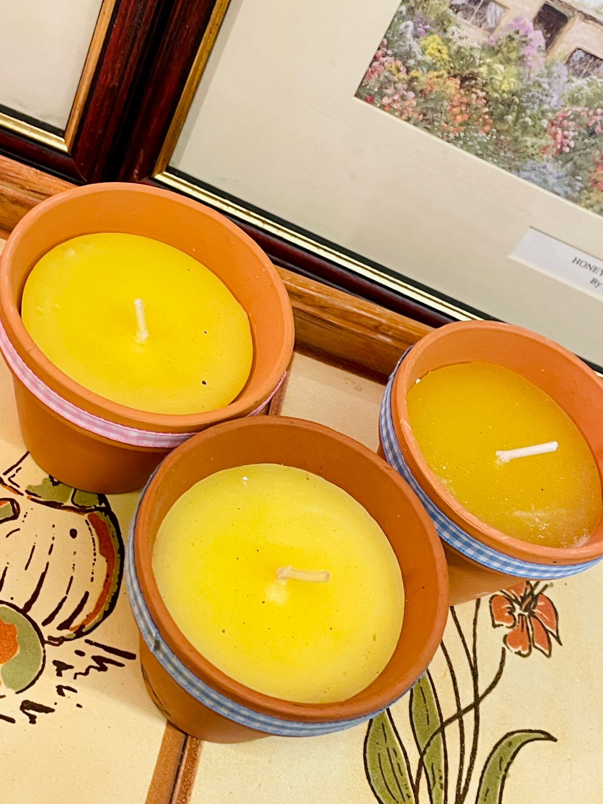 Terracotta Pot Scented Candles – Set of 3