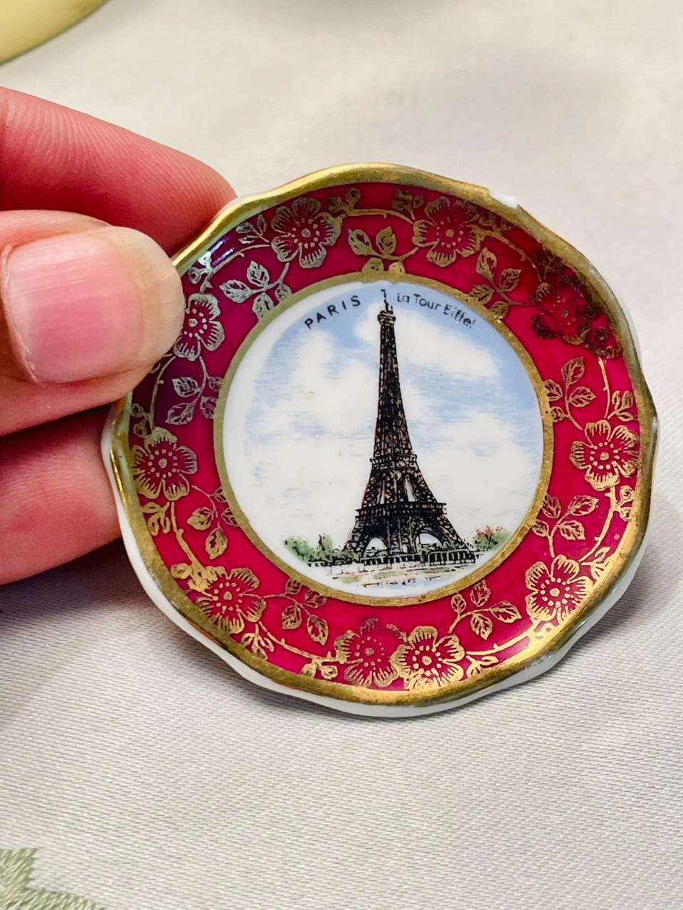 Limoges France Paris Eiffel Tower Mini Dish Approx. 5 cm