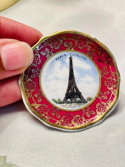 Limoges France Paris Eiffel Tower Mini Dish Approx. 5 cm