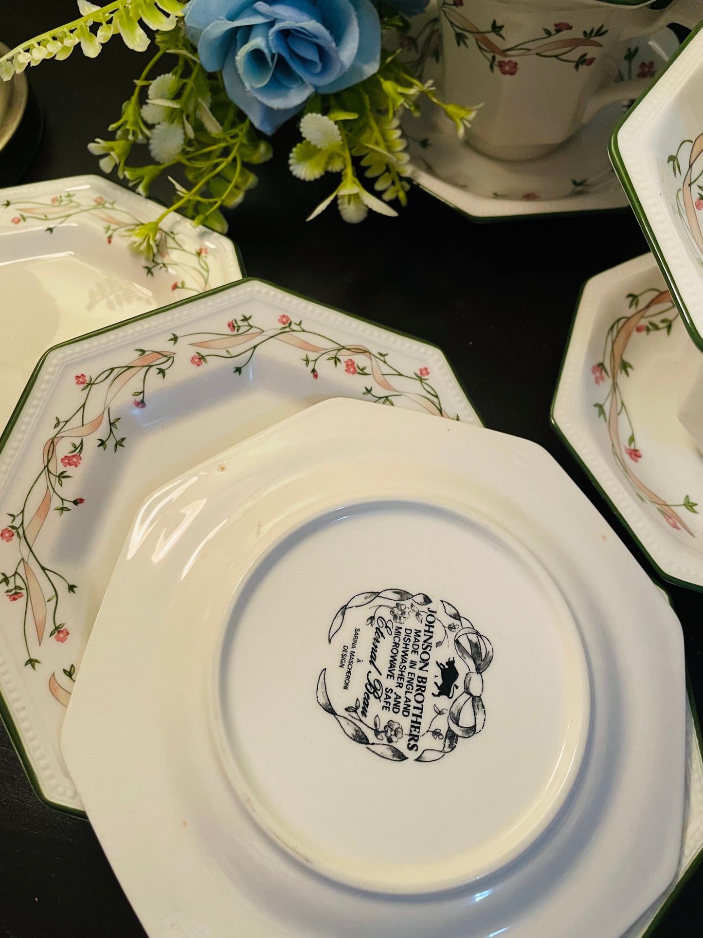 Johnson Bros Eternal Beau Tea Set For Six Persons