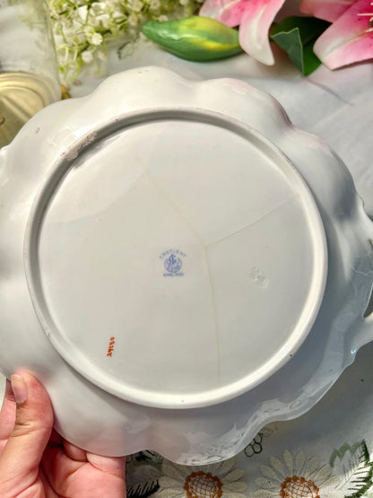 Crescent England Floral Handled Serving Dish – 10 Inch