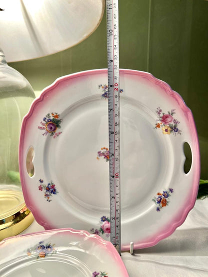 5-Piece German Floral Plate & Serving Platter Set 8.5 in