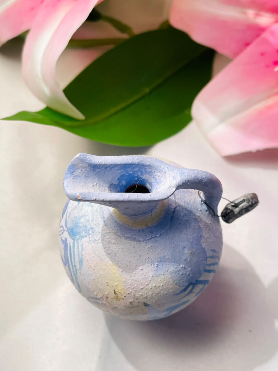Blue & White Decorative Jug Approx. 9 cm