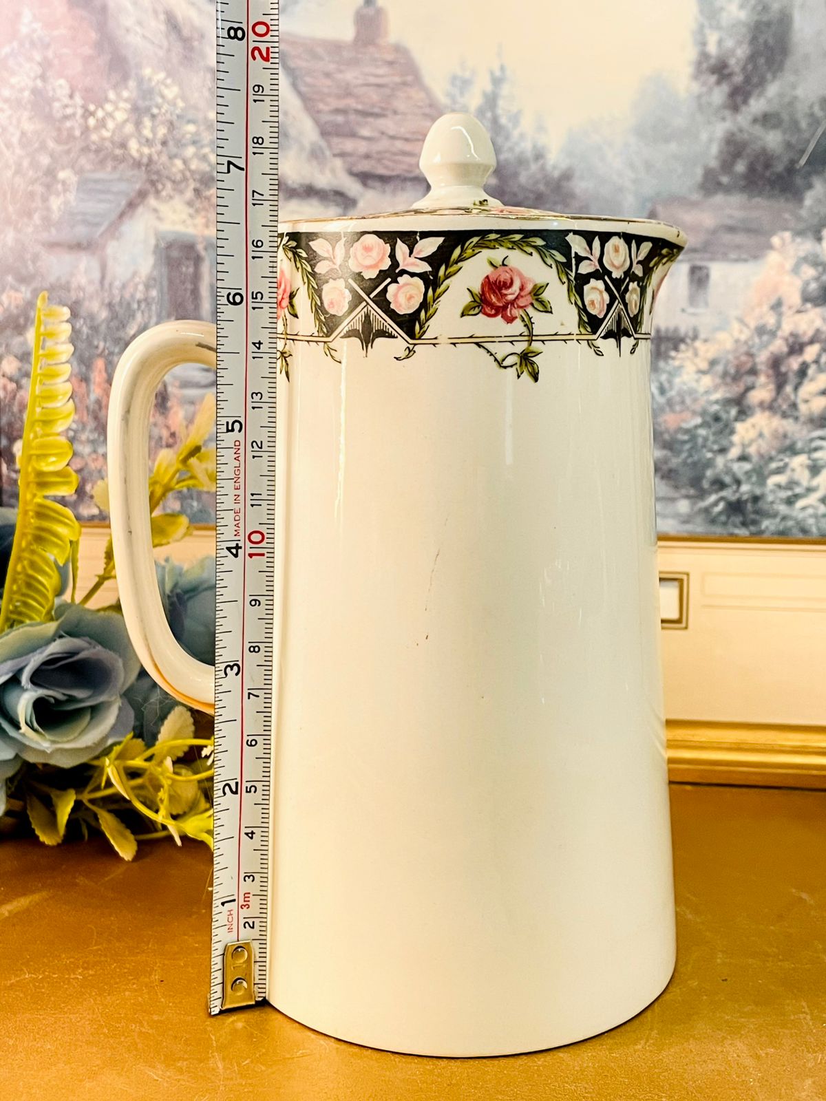 Wedgwood England Vintage Floral Jug Bone China