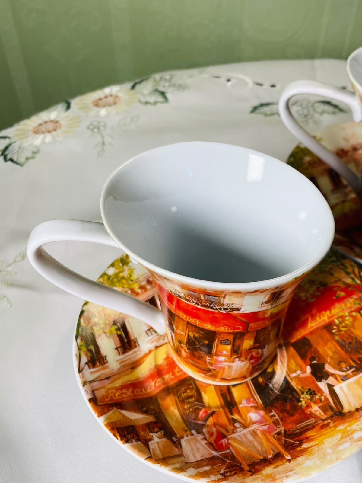 Oscar & Bromley Café Scene Cup & Saucer 4-Piece Set 10 cm